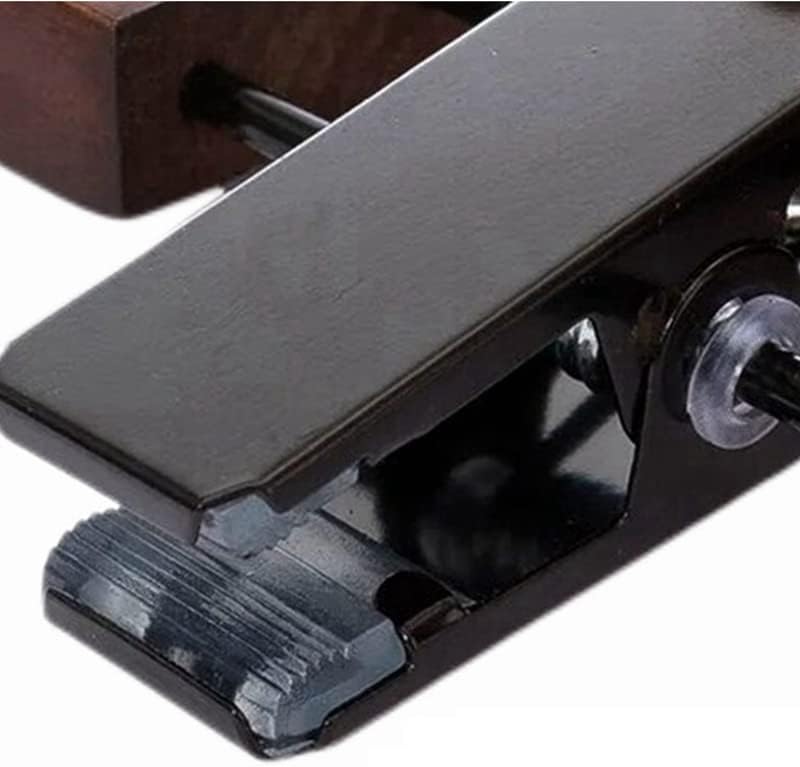 Miniatura 4 de Paquete de 10 perchas de madera maciza para pantalones, faldas y pantalones, de madera maciza con 2 clips ajustables, ganchos de clip para