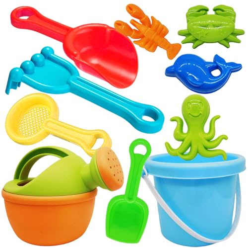 Lubibi Sandspielzeug Set für Kinder，10 Stück Sandkasten Spielzeug Set...