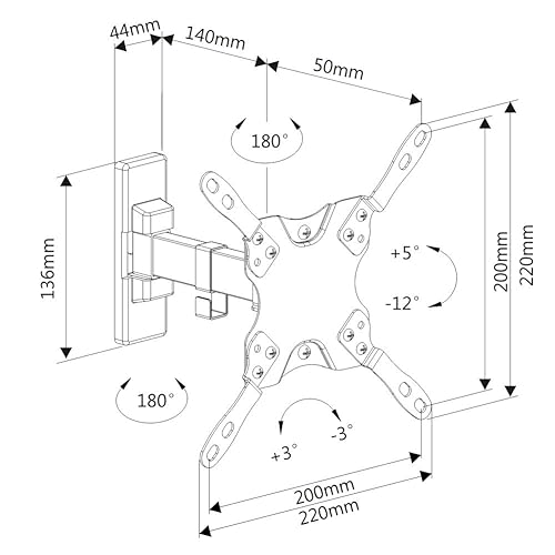 Ewent EW1521 Easy Turn Tv Soporte De Pared Articulado Para TelevisióN 13"-42" Vesa 200X200 MáX 20Kg - 7