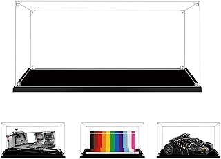 BOOVAX Display Case - Acrylic Clear Display Box for Lego-40516/75324/76239 - Compatible with [Everyone-is-Awesome/Dark-Trooper-Attack/Batmobile-Tumbler] Model - 9.8x5.9x5.9 inch