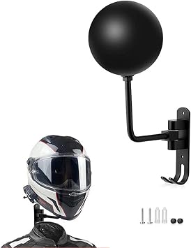 Helmet Holder,Helmet Stand Rotation Metal Helmet Holder Motorcycle Helmet Stand 180 Degree Rotation Motorcycle Helmet Display Rack for Helmet Motorcycle Accessories
