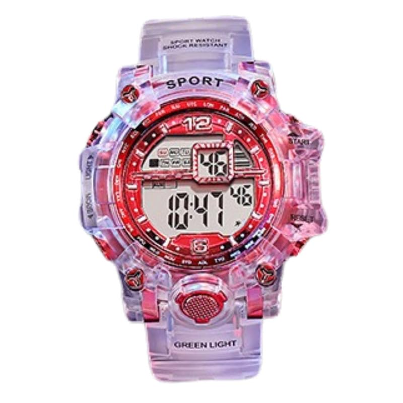 Smart Transparent Digital Sports Watch with Square Display-image-11