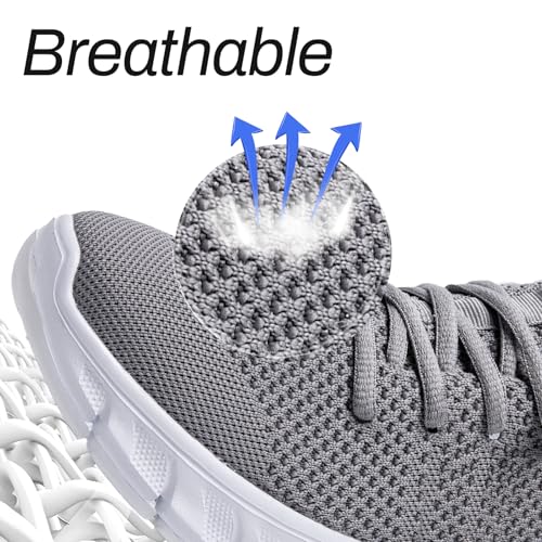 Image of Men Running Tennis Shoes Gym Fashion Sneakers Walking Workout Shoes Athletic Slip on Breathable Mesh Comfortable Lightweight Casual Sport Shoe