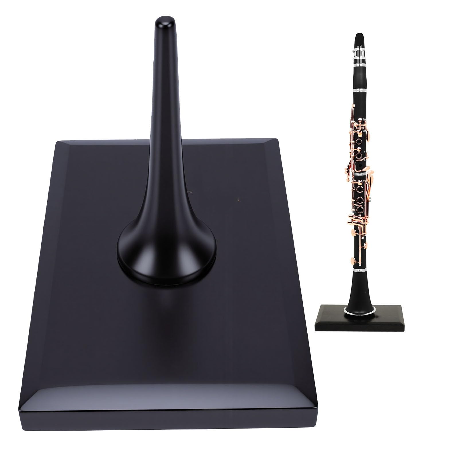 Fafeicy Map Wood Clarinet Stand z solidną bazą do Wyświetlania