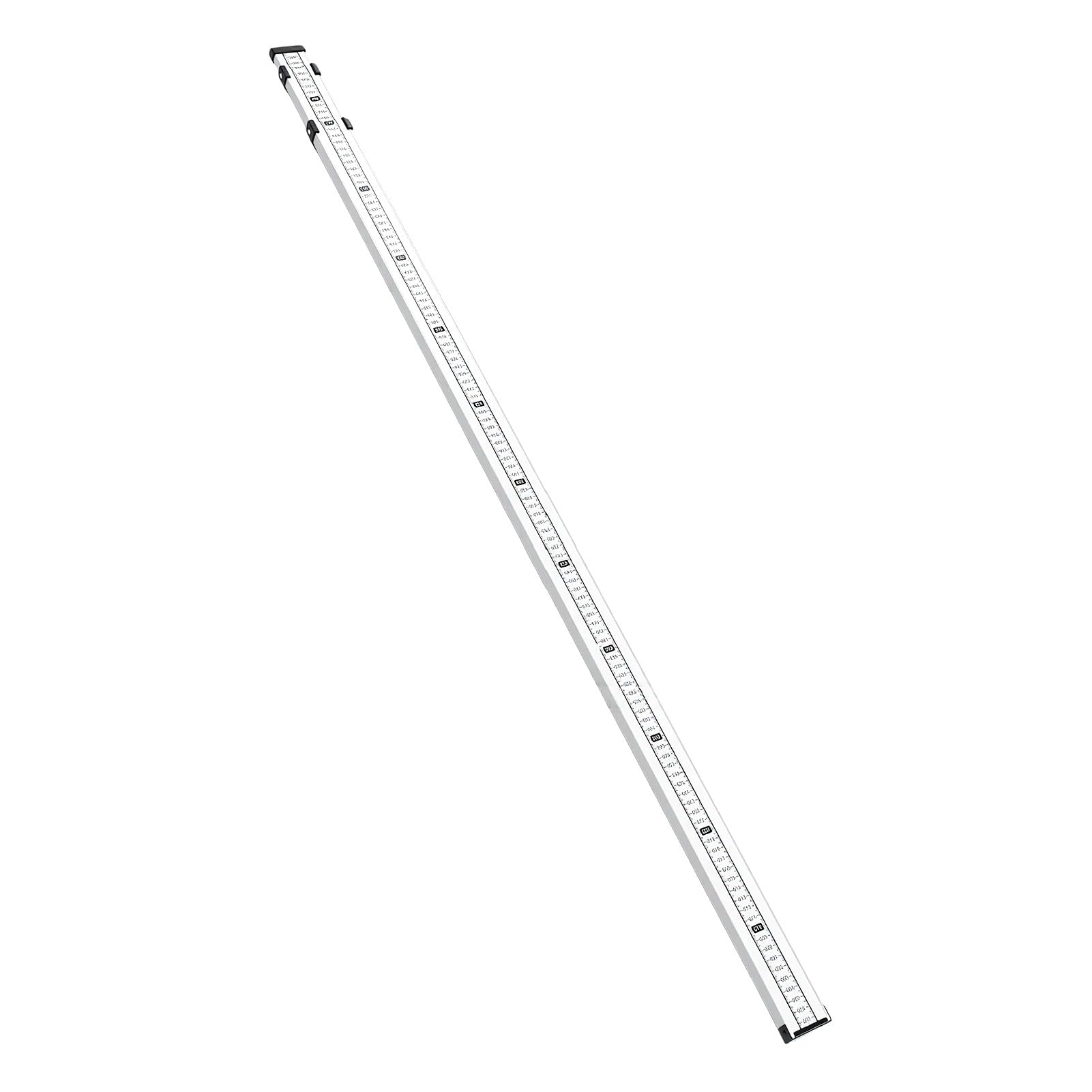 Pręt Poziomujący 3000 Mm 3-sekcyjny Teleskopowy Drążek Poziomujący z poziomicą i Przyciskiem Blokady, Aluminiowy Pręt do Majsterkowania w Domu