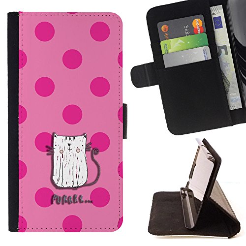 BeanShells [ Motorola Moto E (2ND GEN.) Case ][ Flip Cover Leather Wallet ] - Purr Sexy Purple Polka Dot