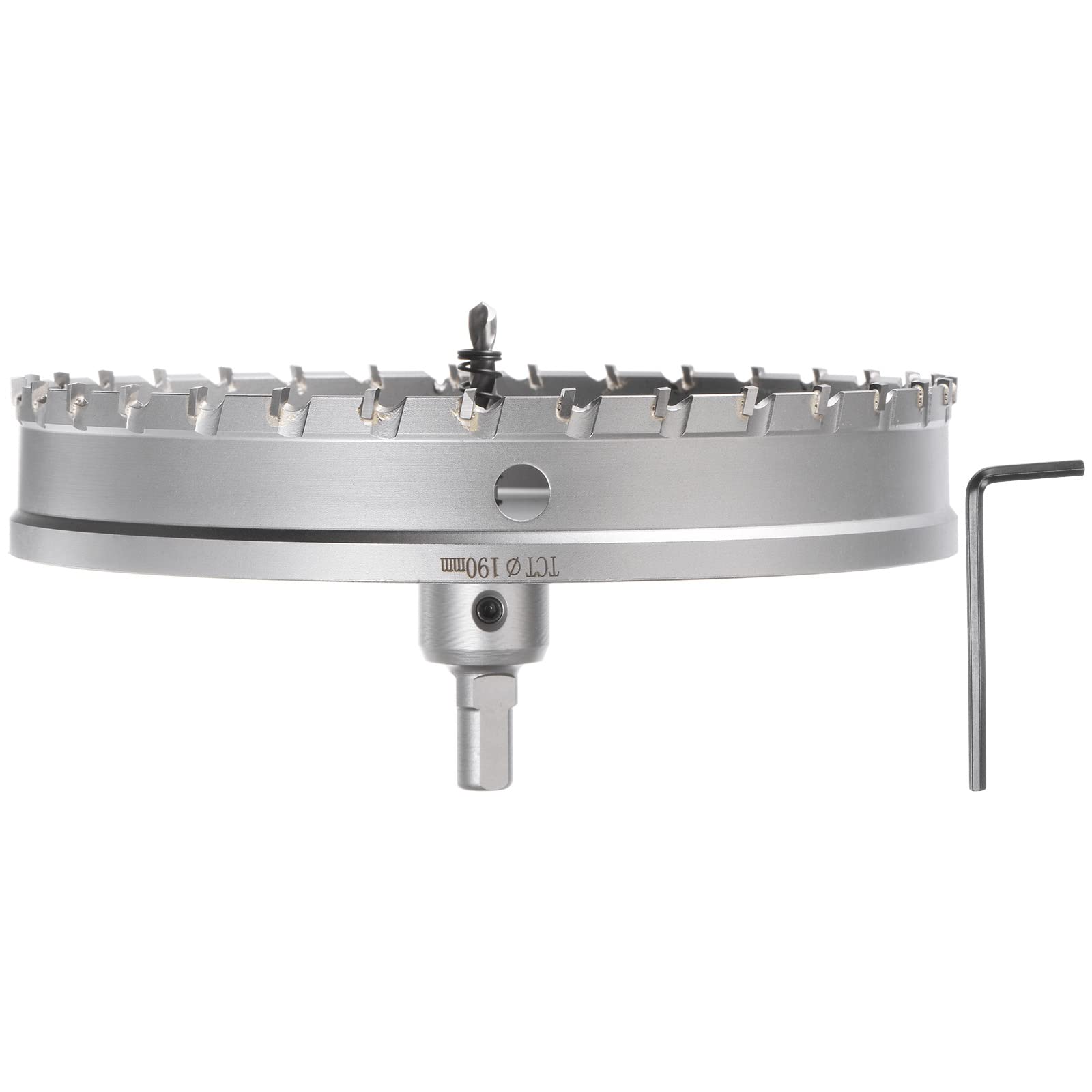 sourcing map Metal Hole Saw Carbide Cutter 190mm / 7.5" Dia for Stainless Steel, Metal