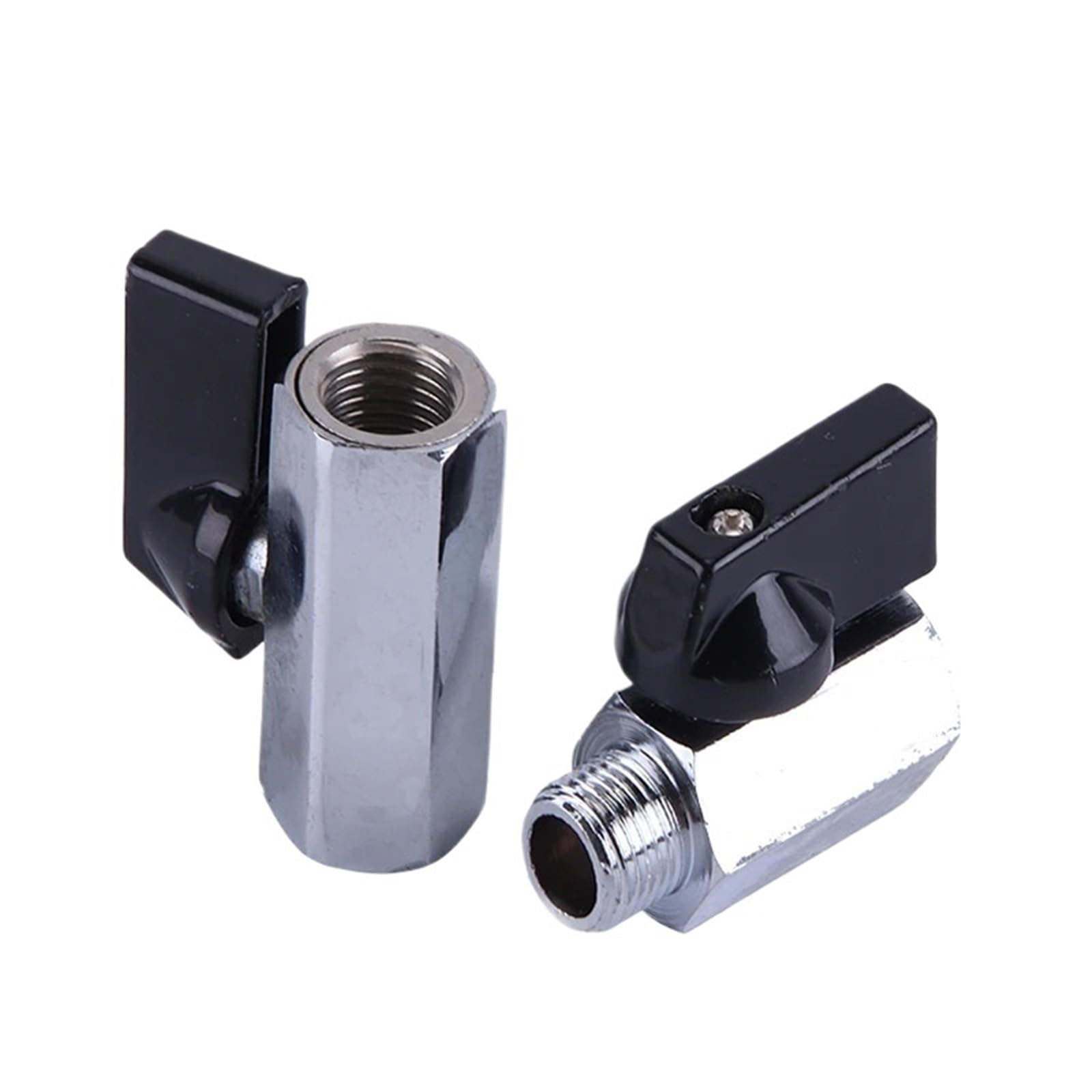 Mini niklowany mosiężny zawór kulowy z gwintem męskim do żeńskim, 1/2", 3/8", 1/4" i 1/8" BSPT, do sprężarki powietrza ze stali nierdzewnej (3/4", stal nierdzewna M-M)