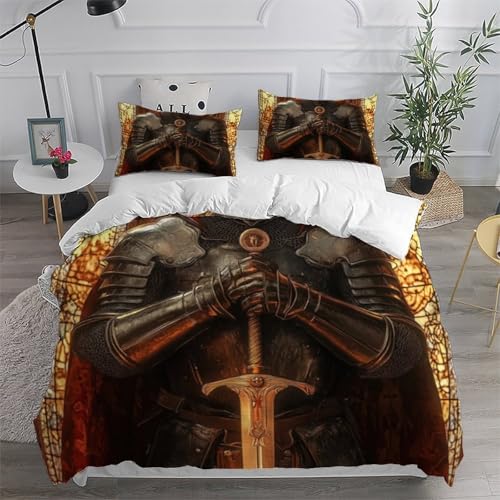 Housse de couette 200x200cm pour garçon avec 2 taies d'oreiller ensemble lit double 3D