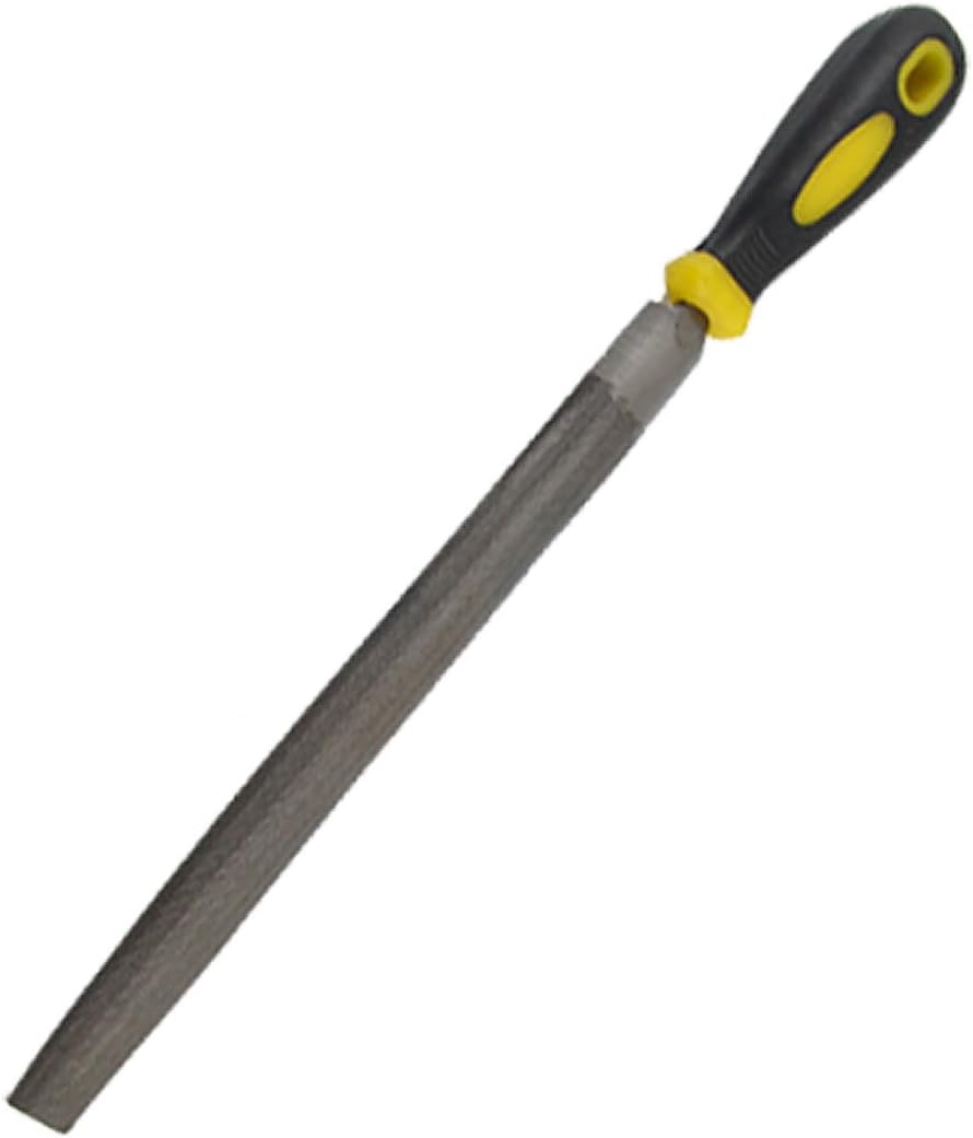 Uxcell Double Sides Hand Second Cut Half Round Metal File, 10