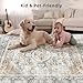 8x10 Area Rugs Washable Rug: Large Living Room Rug Stain Resistant Distressed Vintage Non Slip Low Pile Faux Wool Soft Boho Area Rug for Bedroom Bedside Indoor Kids Playroom Farmhouse Dining Room