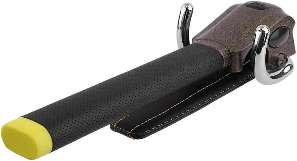 Car Steering Wheel Lock Anti-Theft Security Lock with Black Metal Cover Heavy Duty Anti-Theft for Vehicle Protection Compatible with Cars and Trucks