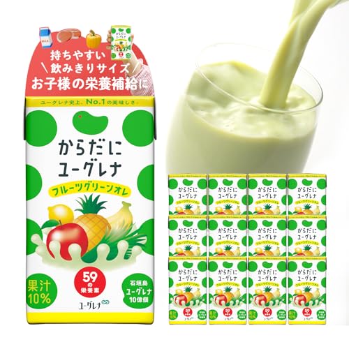 ユーグレナ からだにユーグレナ フルーツグリーンオレ 125ml×12本
