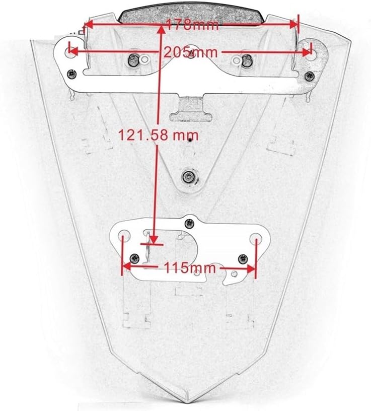 Rear Seat Tail Cover Rear Pillion Passenger Cowl Seat ABS Cover for YZF R3 R25 2016-2019 for YZF R3 ABS 2017-2020