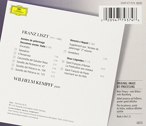 Liszt: Annees de pelerinage - excerpts / Two Legends