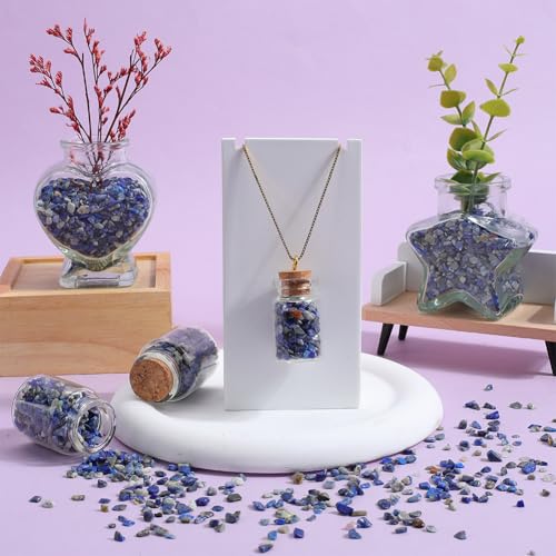 SOFPLATE 500g/1.1lb Lapis Lazuli Stone Chips Tumbled Stones Chips Mini Irregular Shaped Blue Crushed Tumbled Stone Rock Chip Pieces for Jewellery Making Home Office Vase Plants Decorative Crafts - Image 4
