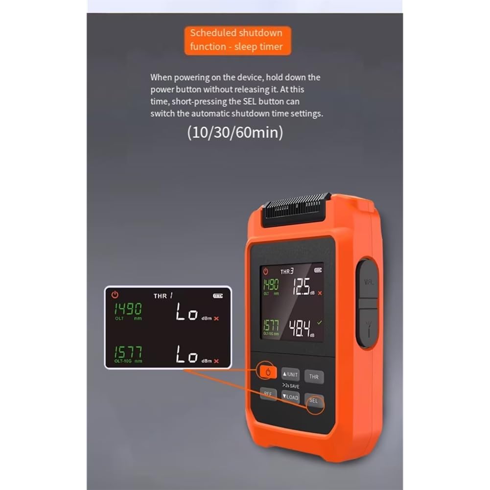 Mètre de Puissance Optique à Division de Longueur D'Onde 10G PON Compatible EPON/10G EPON/XGPON - -613 avec VFL 30Mw 1577/1490 Nm Tout-En-Un.