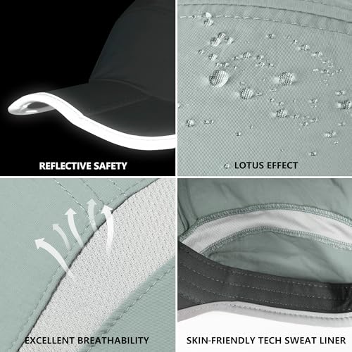 Image of GADIEMKENSD Reflective Folding Outdoor Hat Unstructured Design UPF 50+ Sun Protection Sport Hats for Womens and Mens
