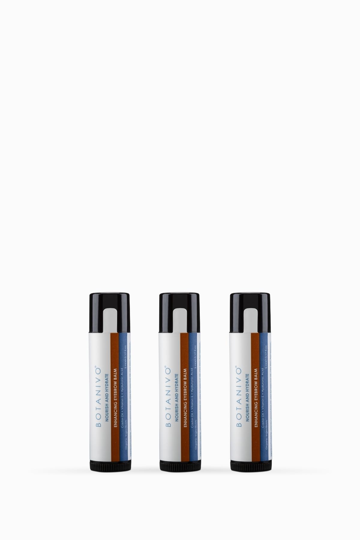 Botanivo Kaş Zenginleştirici & Besleyici Balm | Güçlü, Canlı, Dolgun Kaşlar | Organik İçerikli | 3x5 ml Stick