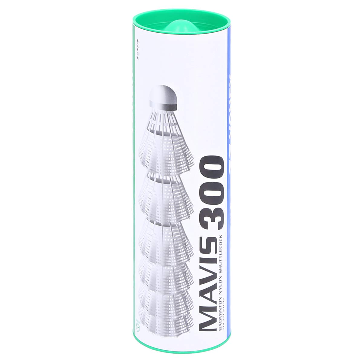 Mavis 300 Nylon Badminton Shuttlecock (White)- Set of 6