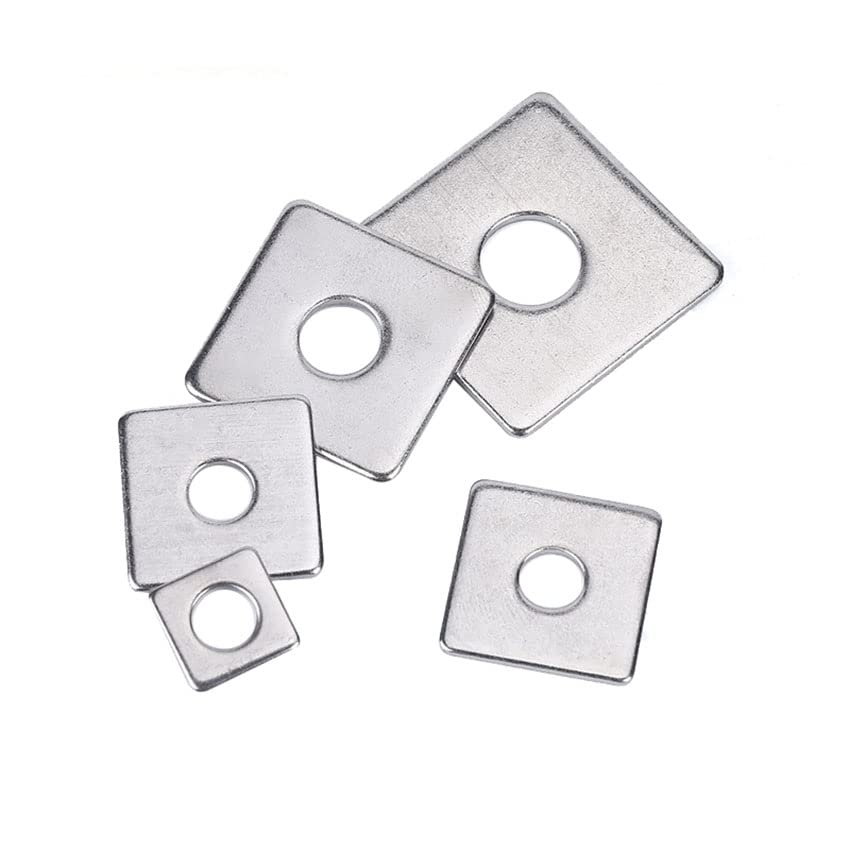 Generic 5/10pcs Stainless Steel Thick Plated Square Washers M8 M10 M12 M14 M16 Square Washers - (Inner Diameter: 8x25x2.0 (5PCS))