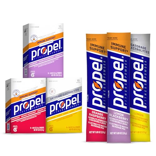 Propel Immune Support Electrolyte Enhanced Water Drink Mix Powder Packets,