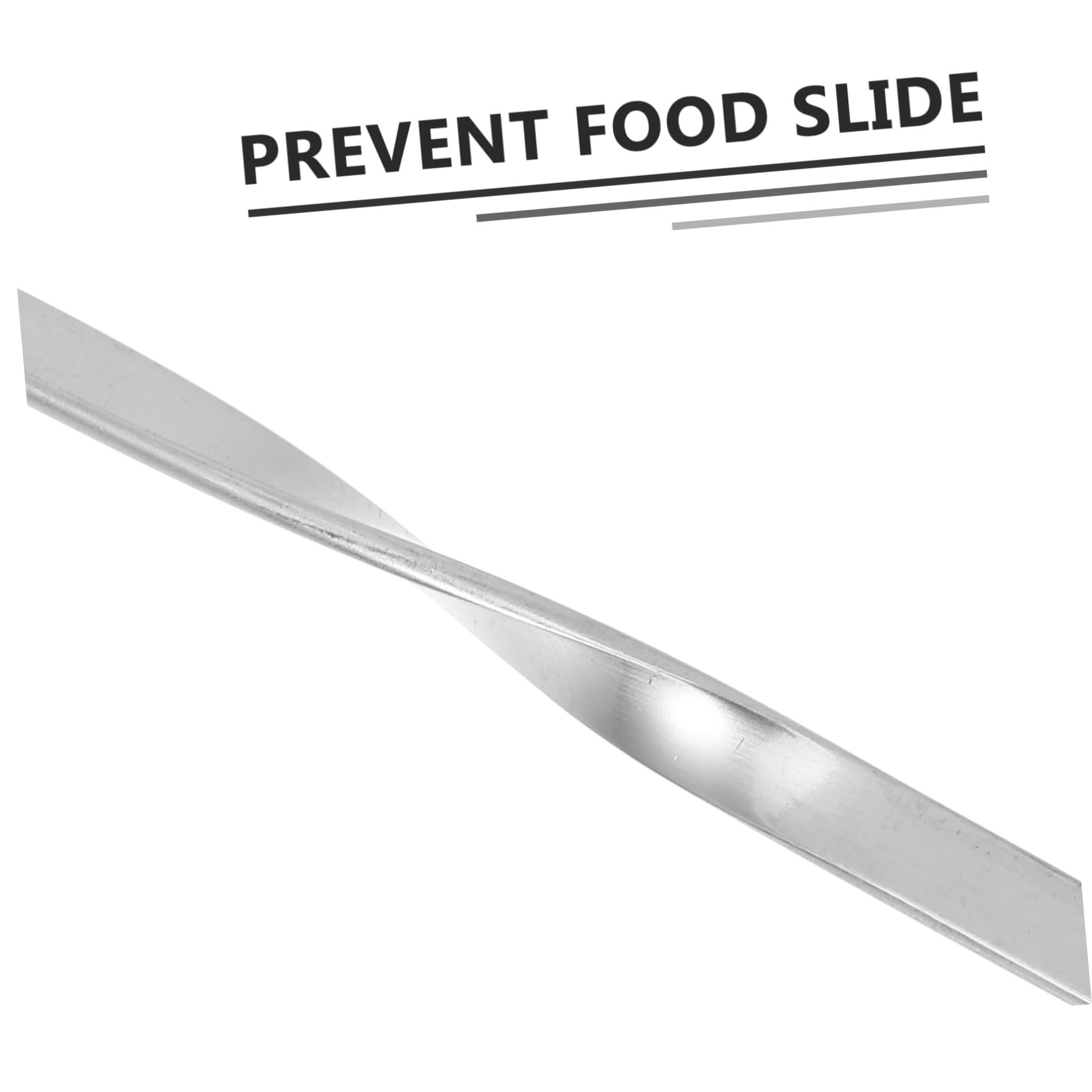 POPETPOP Spiedini in Acciaio Inossidabile Riutilizzabili per Barbecue da Spiedini per Grigliate Design Piatto Comodo da Impugnare e Saldamente per Infilzare Cibo