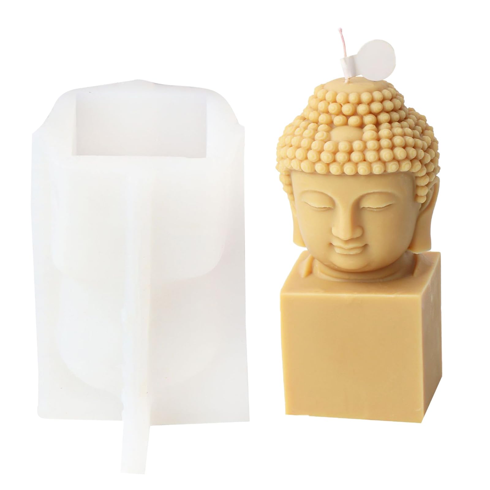 Kalttoy C Silicone Mold, Buddhas Head Epoxy Gypsum Home Decors For Handcrafts Resin Plaster Decor Buddhas Statue Silicone Mold