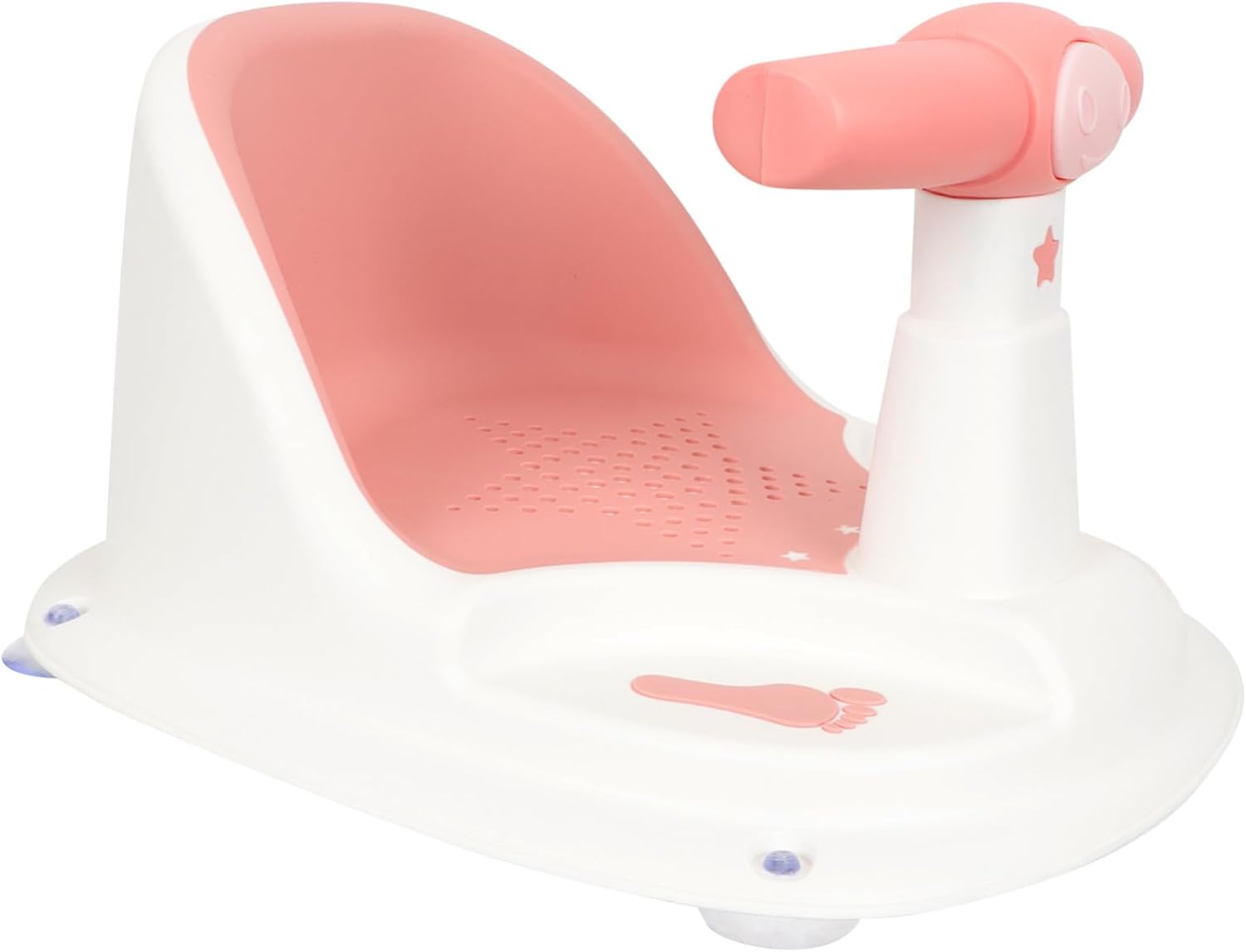 Bath Seat with Powerful Suction Cups Sit-up Bathtub Chair for Non-Slip Shower Tub Seat and Stable Bathing Support for Boys and Pink