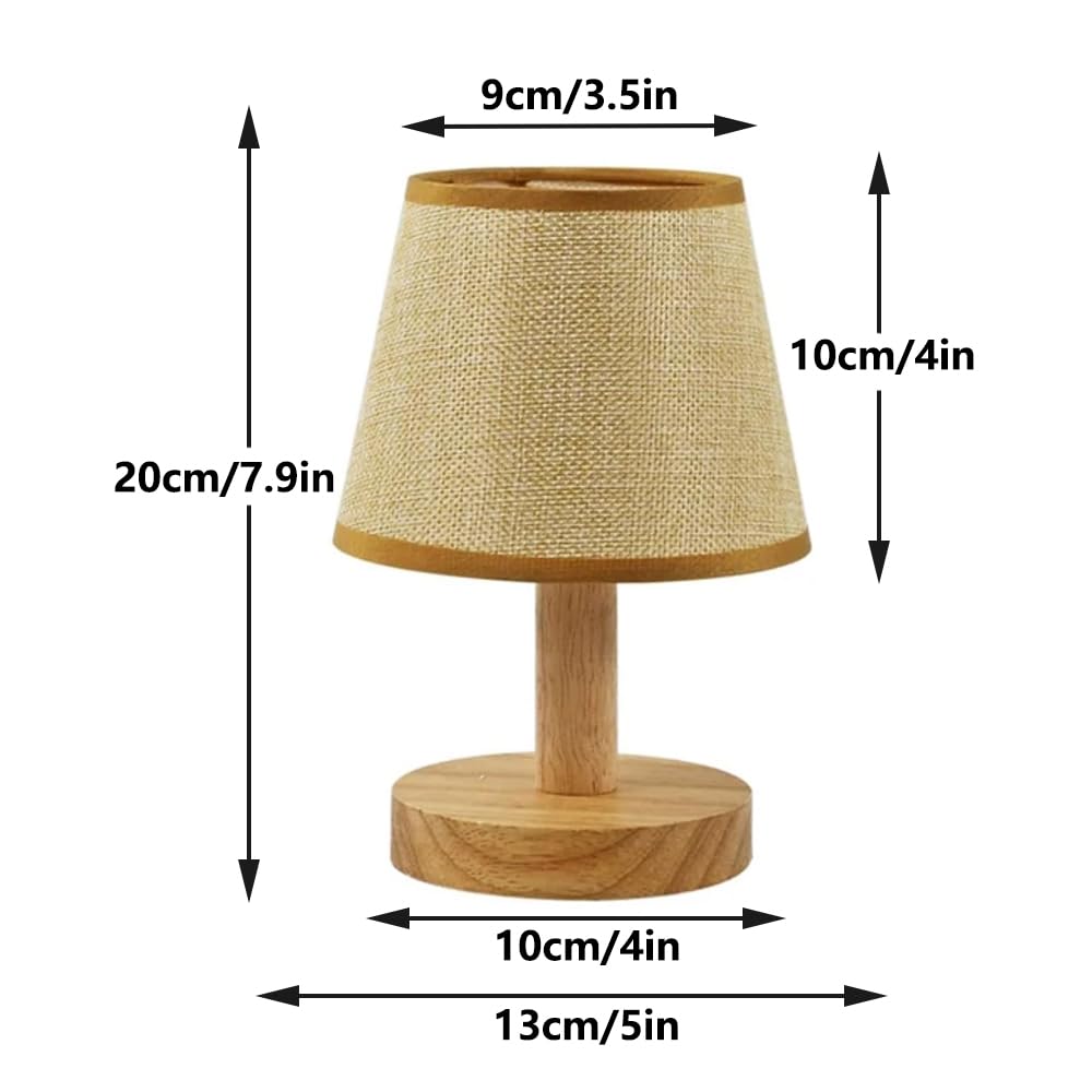 Photo 1 of DBKMPZ Small Table Lamp,Bedside Table Lamp,Vintage Lamp,Wooden Bedside Lamp Simple Bedroom Lamp Linen Shade Mini Desk Lamp Night Light Nightstand Lamp for Bedroom,Living Room,Kids Room