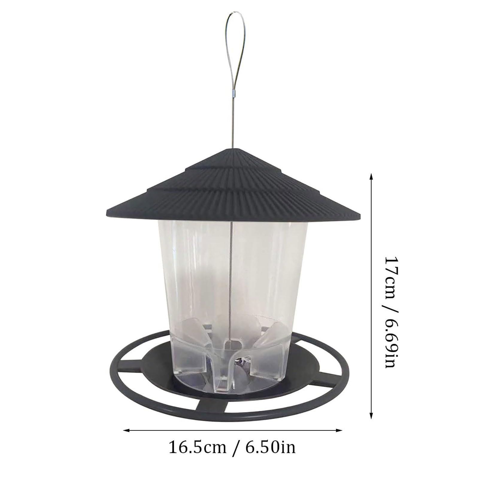 esmen Comederos Comedero para pájaros Colgante con Techo, comedero para pájaros de plástico, comedero para pájaros Salvajes, decoración de jardín, Patio Trasero, terraza