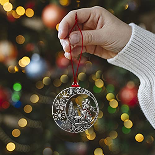 2023 Solid Pewter Christmas Tree Ornament, Diy Handcrafted Ornaments, Metal Diy Craft Hanging Decoration, Gorgeous Christmas Tree Decorations, Unique Gifts For Home Party Xmas Tree Decor, Snowman #TOP3