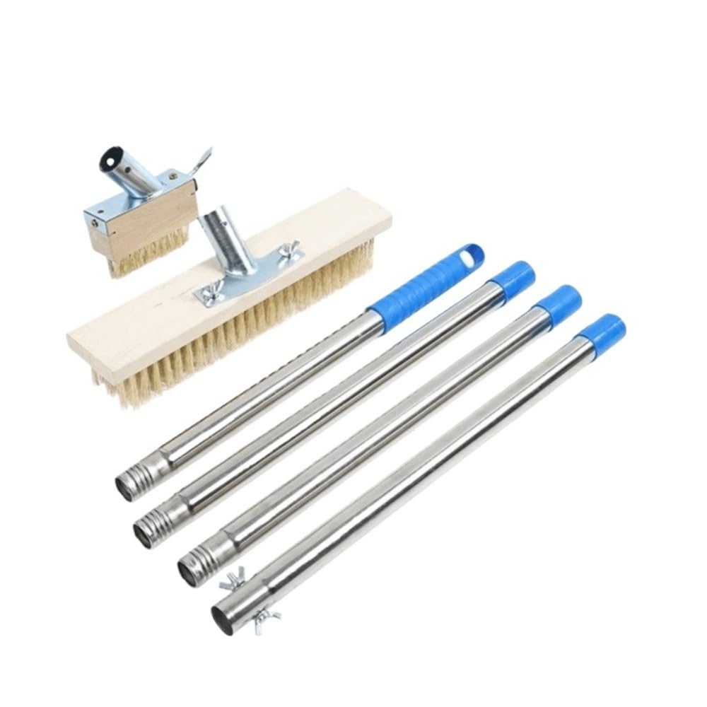Brosse de désherbage en Fil d'acier Inoxydable, Manche Long for l'élimination de la Mousse des Mauvaises Herbes dans Les allées et Les Jardins(Color 2)