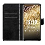 Sunrive Case compatible with Alcatel 1B (2022), PU Leather Phone Holster Case Card Slot Flip Wallet Stand Function gel magnetic Protective Skin Cover (Q Cat 6) - Image 4