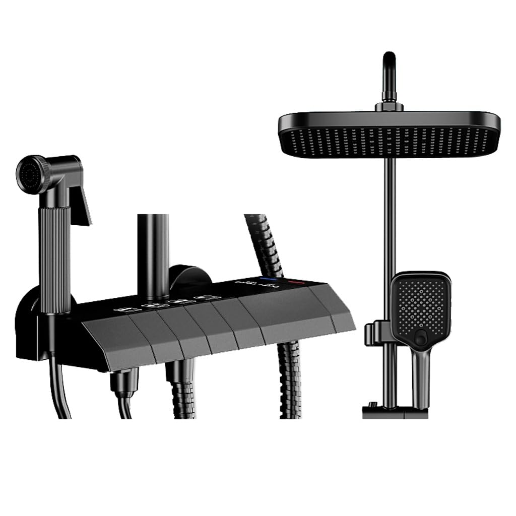 MOBYGKFY Shower Shower, Household pressurized Nozzle, Constant Temperature Faucet, Bathroom, Digital Display Set