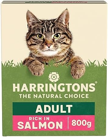 Harringtons Complete Dry Adult Cat Food Salmon 800g (Pack of 5) - Tasty Natural Goodness