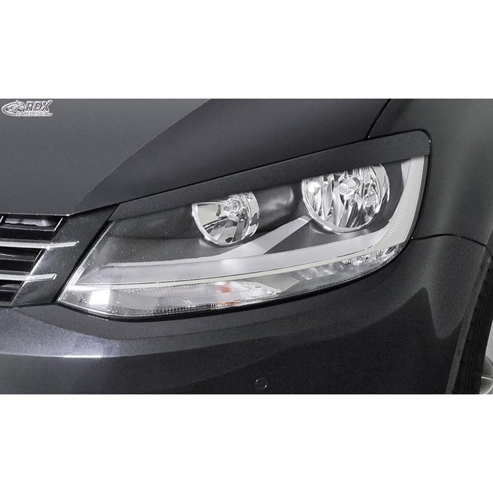 RDX Racedesign Head light spoilers compatible with Volkswagen Sharan & Seat Alhambra (7N) 2010-2022 (ABS)