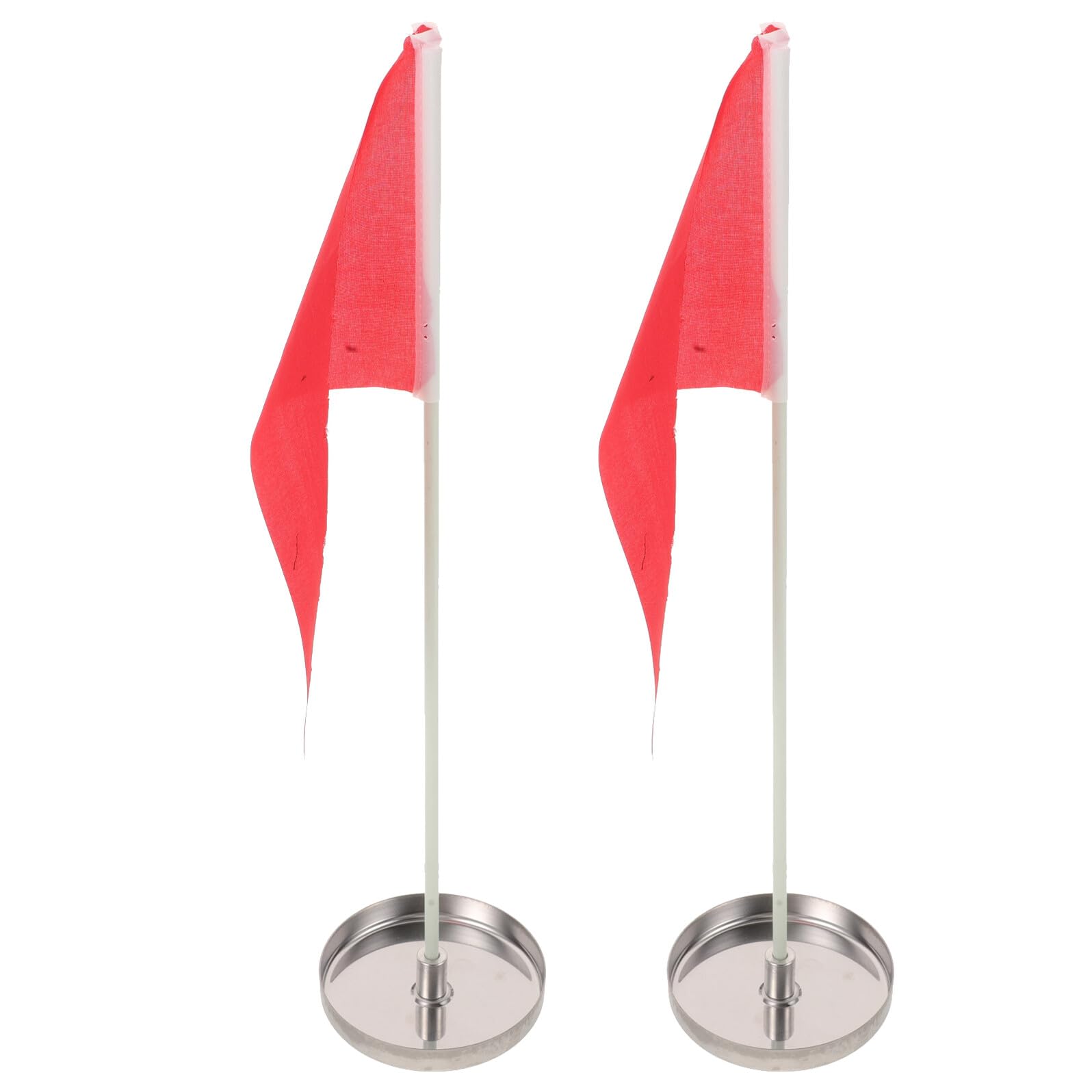 POPETPOP Lot de 2 Drapeaux de Golf Portables avec Coupelles Inox 10 CM Trous de Putting pour Entraînement Intérieur et Extérieur Accessoires de Golf Résistants aux Intempéries Cible