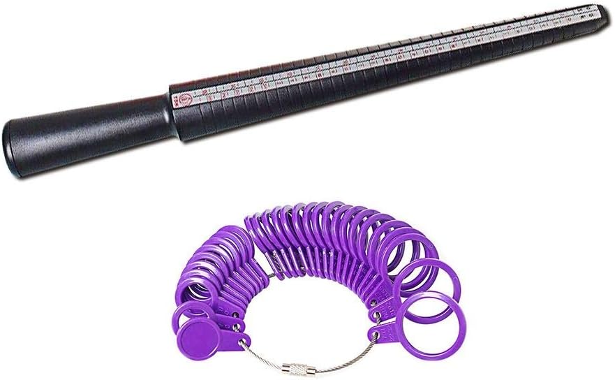 Ring Sizer UK Rings Size Measurement Scales Tools Ring Mandrel Ring Gauge 33pcs Rings