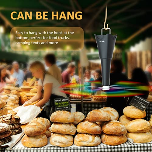 Redeo Fly Repellent Fan For Tables Outdoor Indoor Food Fan To Keep Flies Away Bug Repellent/Deterrent Fan Deter Flies/Wasps/Bees/Other Moscas/Bugs Away Rechargeble -2 Pack With Batteries #TOP6