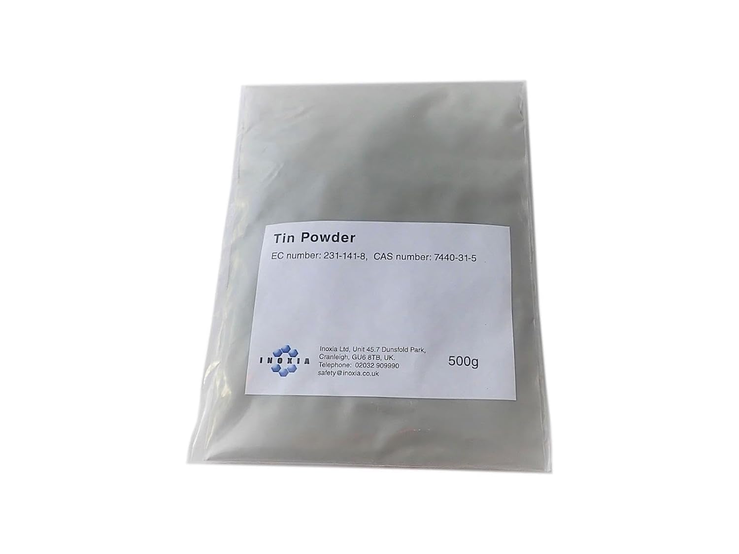 Tin Metal Powder, 500g - By Inoxia