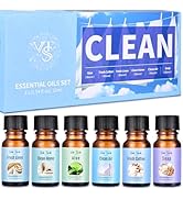 Clean Essential Oils Set, Premium Fragrance Oil for Diffuser, Candle &amp; Soap Making Scents - Fresh...