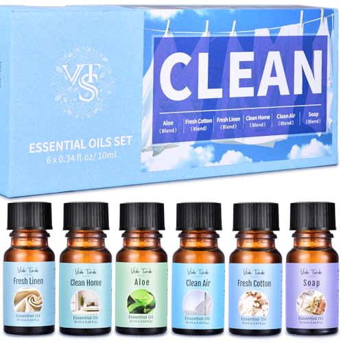 Clean Fragrance Oils Set, Premium Essential Oils for Diffuser, Ca...