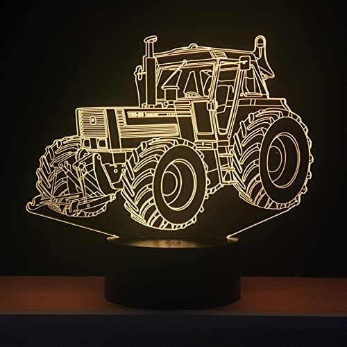 Cadeau agriculteur : veilleuse 3D Tracteur Fiat 180 déco 7 couleurs - 5