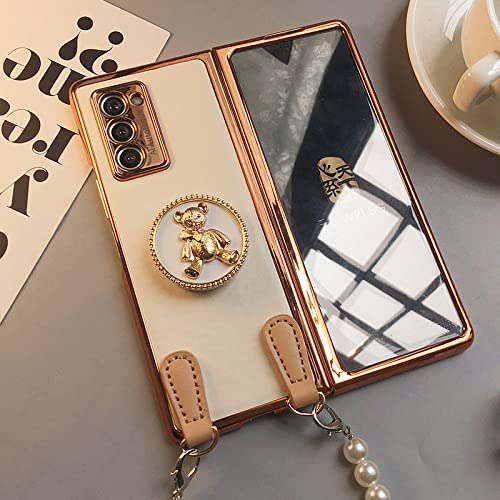 Galaxy Z Fold 4 Coque Chaîne Bracelet Ours Protection Rigide - 6