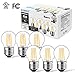 LVWIT G14 LED Filament Globe Bulb 4.5W(60W Equivalent), Dimmable 2700K Warm White Light E26 Screw Base, Decorative Edison Light Bulb, UL-Listed(6-Pack)