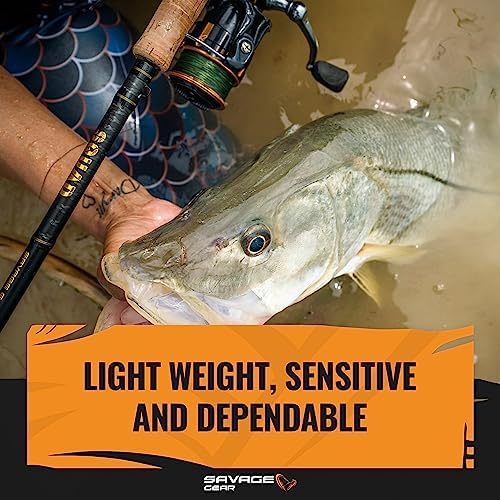 Savage Gear 7'2" Squad Inshore Spinning Rod, 1Piece Saltwater Rod with