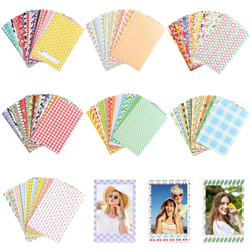 Minimarco de fotos instantáneas de colores, 140 unidades, pegatinas para marco de fotos Polaroid y Fujifilm Instax Mini Film 11 9 8 70 7s Cámara Foto - La película no está incluida
