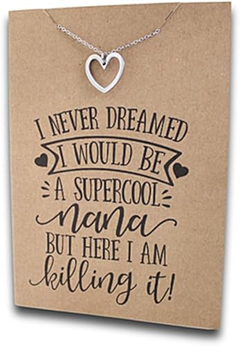 Embellished Stainless Steel Necklace On Message Card-Heart I Never Dreamed