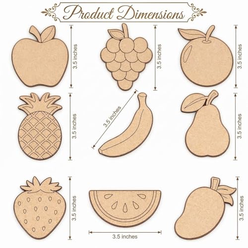 Image of ImagiVibe Paint Your Own Fruits Fridge Magnet Kit for Kids | 9 MDF Cut-Outs DIY Painting Activity with Colours & Brush | Creative Screen-Free Art & Craft Kit | Made in India (Fruits)